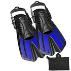 Diving Fins Snorkeling Gear For Adults Snorkel L xl adult Us Size 9 -13  Blue