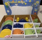 Schylling Children s 15 Pc  Multicolored Retro Porcelain Tea Set