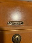 Vintage 1950 s Samsonite Brown Leather Hard Shell Luggage No Key