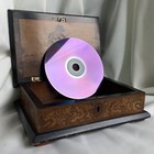 Gipsy Music Violin Couple Love Romance Antique Wood Marquetry Art Nouveau Box