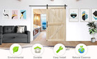 36 In  X 84 In  Unfinished British Brace Knotty Barn Door With 6 6ft Sliding Doo