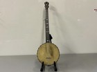 Crown Branded Banjo With Case  Moon And Star Design  Will Require Work