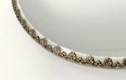 Vintage Round Beveled Mirror Vanity Tray Gold Fleur De Lis 3 Foot 12  Display