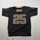 Reebok New Orleans Saints Jersey Kids Size M 5-6 Black Reggie Bush 25 Nfl Mesh