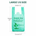 Bags 1 6 Large 22 X 6 5 X 12 Biodegradable T-shirt Plastic Grocery Shopping Bags