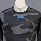 Boys Youth Under Armour Cold Gear L s Fitted Compression Shirt   Grays   Medium