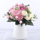 Rose Flowers Bouquet Peony Artificial For Home  Wedding Indoor Decoration