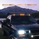 Komas 3pcs Black Smoke Lens Cab Roof Marker Lights Amber Led Top Clearance As   