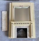 Handmade Fireplace Mantle W mirror And Removable Fireplace 