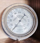 Antique Crosby Steam Pressure Gauge 8    Industrial Boiler Gauge Boston C1888