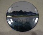 Vintage Highland Stoneware Scotland Trivet Bread Warmer Mountain Scene