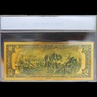 100mg 24k Gold 2003  2 Two Dollar Bill Federal Reserve Banknote With White Coa