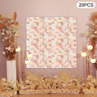 60 40cm Artificial Floral Backdrop Flower Wall Panel Wedding Party Decor 20pcs