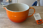 Le Creuset Stoneware Batter Mixing Bowl  2 Qt   Flame Orange New