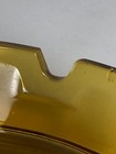 Vintage Mcdonald s Amber honey Gold Glass Ashtray Smooth Bottom Restaurant  read