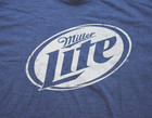 Miller Light Mens Miller Light Beer Oval Logo Blue Shirt New Large