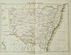 Antique Map   Print New South Wales    Australia   Sidney  1886