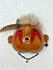 Whistles At Night Hand Stitched Painted Gourd By Verna Bates Cherokee Art Coyote