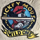 Mickey Mouse    wild One    Vintage Motorcycle Patch Biker  Old Cartoon Memorabilia