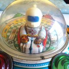 Masudaya X-7 Space Ship Vintage Blue Japanese Tin Toy Unchecked Junk From Japan