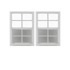 Shed Windows And More 2 Pack Shed Window 24  X 36  White Flush Playhouse Window 