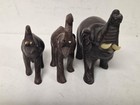 Vintage Carved Wood Elephant Figurine Lot