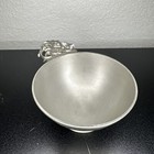 Vintage Royal Holland Pewter Bowl With Decorative Handle  Made In Holland