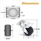 Powertec 2  Low Profile Rubber Swivel Plate Casters 4k  17210  Best Price Caster