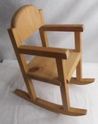 Doll Solid Pine Natural Wood Doll Rocking Chair 14    H X 7-1 4    W X 11-1 2  D