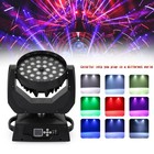 36x 10w Rgbw 4in1 Led Zoom Moving Head 360w Wash Stage Light Dmx 15ch Dj Party