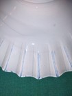 Petticoat Milk Glass Shade Antique White Opal Glass Ruffled Oil Lamp Victorian