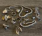 Vintage Sterling Silver 9 25 Jewlery Lot Rings Bracelets  141 2 Grams Scrap-not 