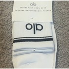Alo Yoga Black And White Half-crew Socks Unisex 2 Pair Size S