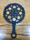 Vintage Brown Cast Iron Footed Trivet T - 9 Hex Circle Of Rings 8   
