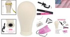 22-inch Professional Canvas Wig Head Mannequin With Clamp Stand   Accessories
