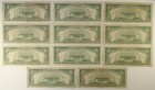 Lot Of  11  1963  5 Red Seal Legal Tender Notes F-vf