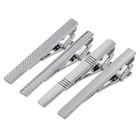 4 Pcs Stainless Steel Tie Clips For Men Classic Tie Bar Clip For Formal Business