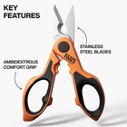 Klein Tools 2100fo Compact Cable Stripping Electrician Scissors  6 