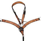 Custom Hand Tooled Leather Headstall Breast Collar Set Western Saddle Horse Tack