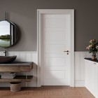 28  x80   White Primed French Interior Door 5-panel Slab For Bedroom Closet