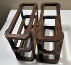 Antique Singer Treadle Sewing Machine Cabinet 2 Drawer Frame Solid Oak 2 Pieces