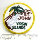 Vintage St John Virgin Islands Jacket Patch Usvi Palm Trees Travel Souvenir