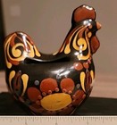 Vintage Ceramic Hen Chicken  Bank  folk Art 