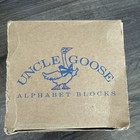 Vintage Uncle Goose 27 Embossed   Alphabet Wood Blocks Made Usa Folk Art New
