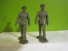 Marx Battleground Playset Us Marines Marching Flat Od Plastic Army Toy Soldiers