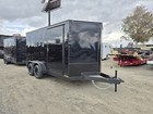 2026 Covered Wagon Trailers 7x14 Ta Black Blackout Enclosed Motorcycle Trailer