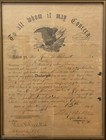 1865 Civil War Discharge  coa black Soldier In All White New Jersey 8th Regiment