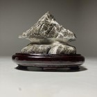Suiseki Mountain Shape With Wooden Base X021 Japanese Bonsai Natural Stone Decor