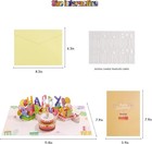 3d Popup Birthday Cards  Blowable Led Light Candle Cake Music Happy Birthday Car