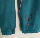 Kids Sz L  Adidas Climalite Messi Green Teal Training Track Jacket  17 5 x24  
